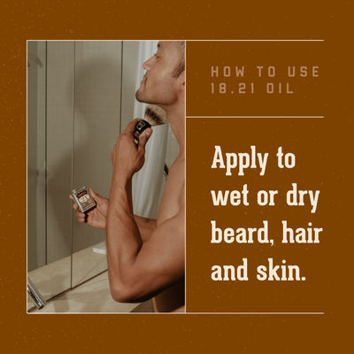 18.21 Man Made High-Performance Beard, Hair, & Skin Oil - Noble Oud (60ml/2oz)