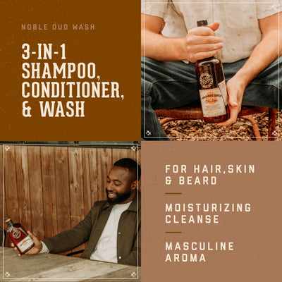 18.21 Man Made Noble OUD 3-in-1 Body Wash, Shampoo & Conditioner