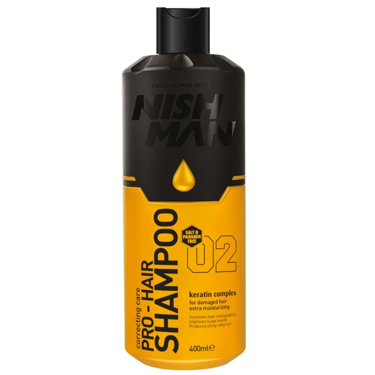 Nish Man Pro-Hair Shampoo Keratin Complex 400ml - Online Store