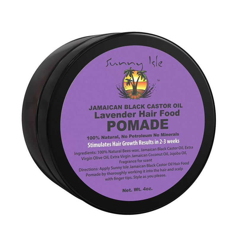 Sunny Isle Jamaican Black Castor Oil Lavender Hair Food Pomade (120ml/4oz)