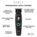 StyleCraft Saber Cordless Digital Brushless Motor Metal Trimmer - Black (SC403B)