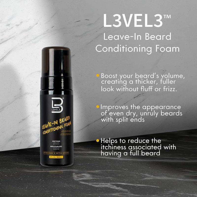 L3VEL3 Leave-In Beard Conditioning Foam (150ml/5oz)