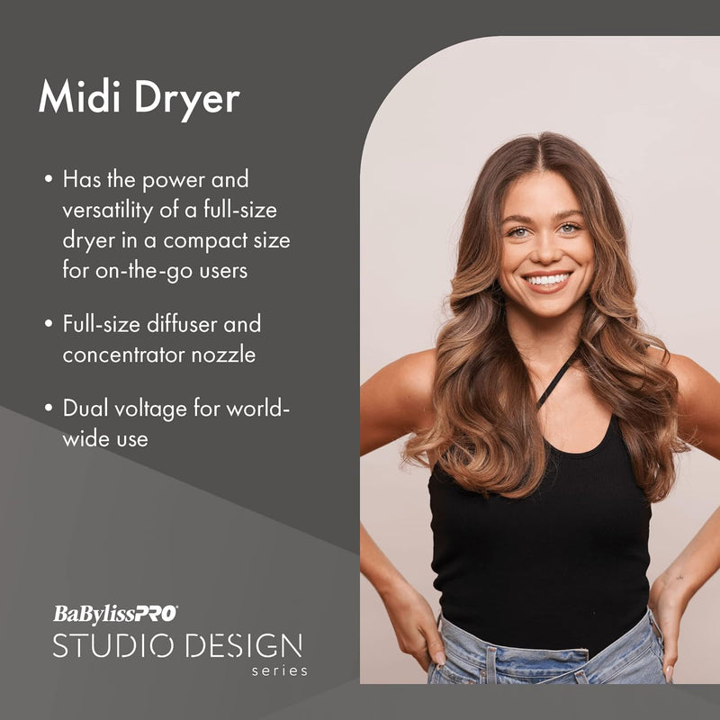 BaByliss PRO Studio Design Series Compact Midi Hair Dryer (BCI250UC)
