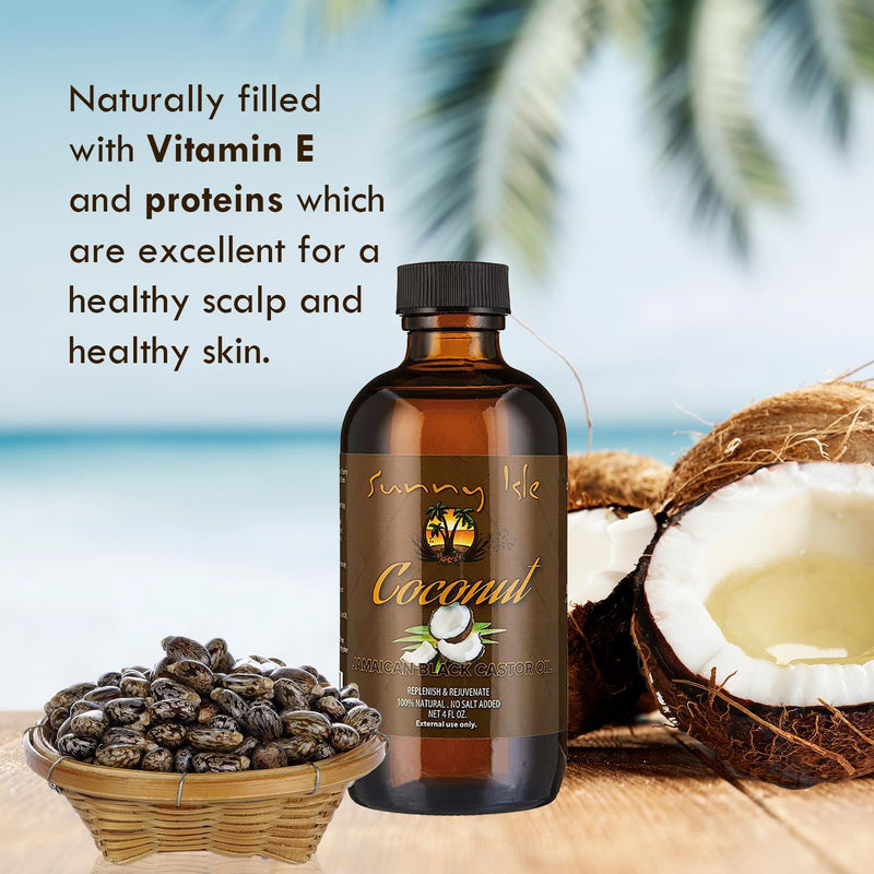 Sunny Isle Jamaican Black Coconut Castor Oil (120ml/4oz)