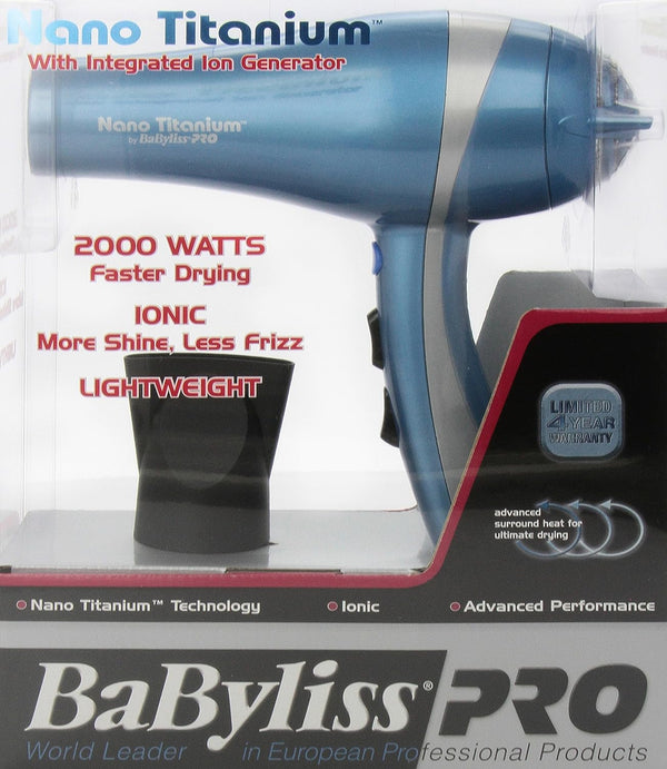BaByliss PRO Nano Titanium Ionic Hair Dryer (BABNT5548) - Old Packaging