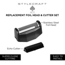 StyleCraft Ace Shaver w/ Trimmer Foil w/ Crunchy Cutter (SC547B)
