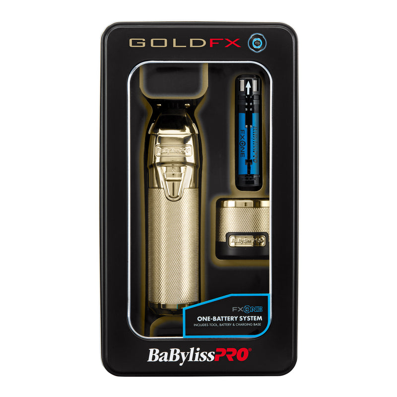 BaBylissPRO FXONE GOLDFX All-Metal Interchangeable-Battery Cordless Trimmer (FX799G)