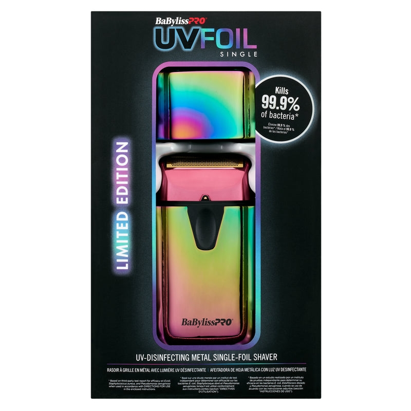 BaBylissPRO Limited Edition Iridescent UV-Disinfecting Single-Foil Shaver (FXLFS1RB)