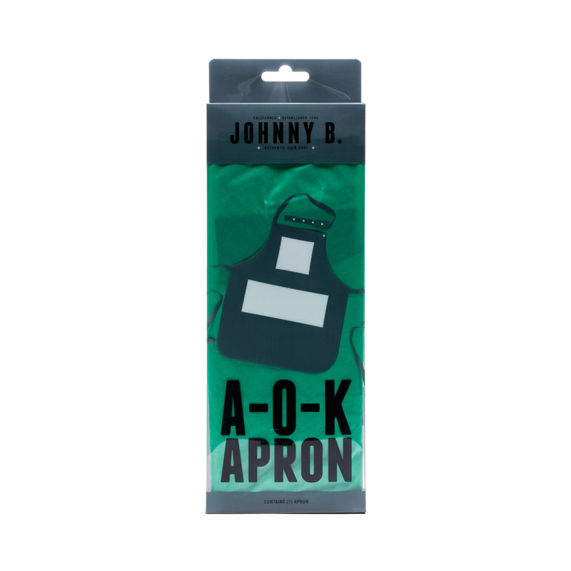 Johnny B. A-O-K Apron - Green w/ Brown Pockets