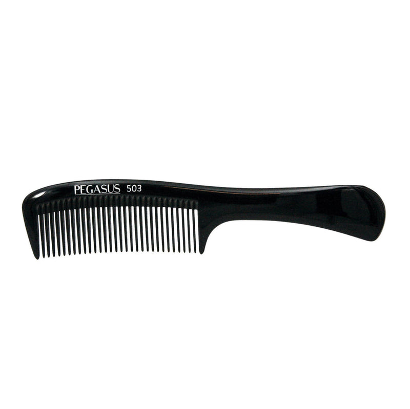 Pegasus Hard Rubber Comb (503) 8 1/2" Handle Comb