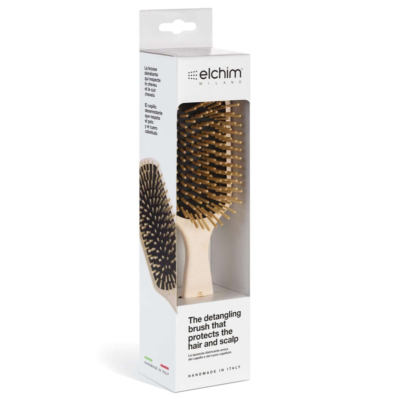 Elchim Italian Wood Eco-Friendly Paddle Brush