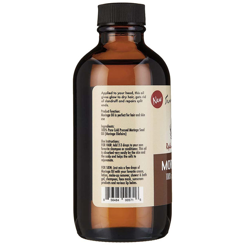 Sunny Isle 100% Pure and Natural Moringa Oil (120ml/4oz)
