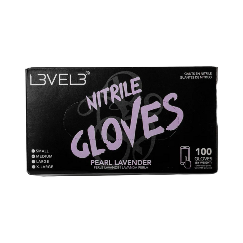 L3VEL3 Professional Nitrile Gloves 100pk - Pearl Lavender