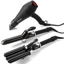 BaBylissPRO Limited Edition Porcelain Ceramic Hair Dryer, Curling Iron, and Triple Barrel Waver Value Set (BPPP7)