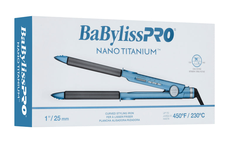 BaByliss PRO Nano Titanium Curved Styling Iron - 1" (BNT4061UC)