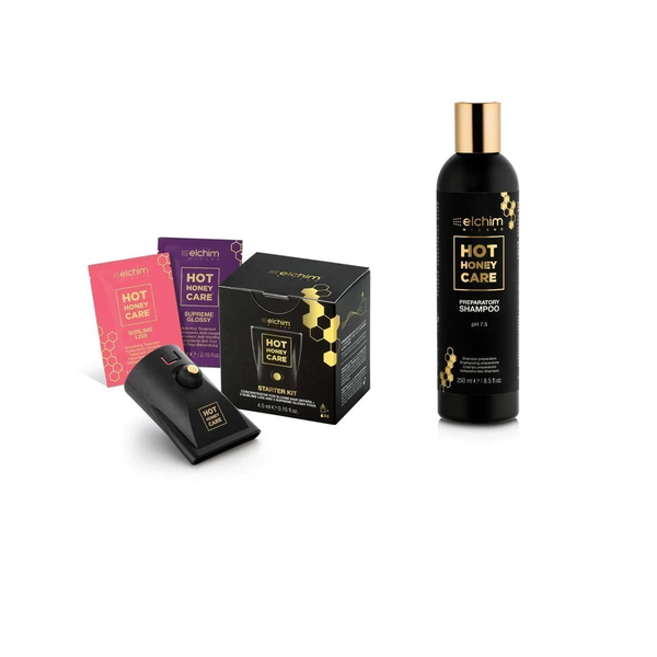 Elchim Hot Honey Care Starter Kit + Shampoo Bundle