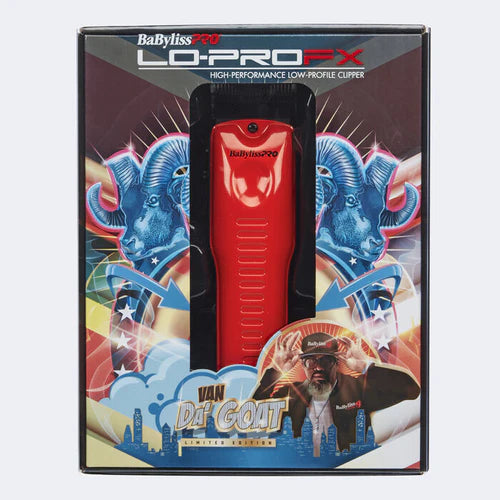BaBylissPRO Limited Edition Influencer Red Lo-Pro FX Clipper & Trimmer Value Set - Van Da Goat