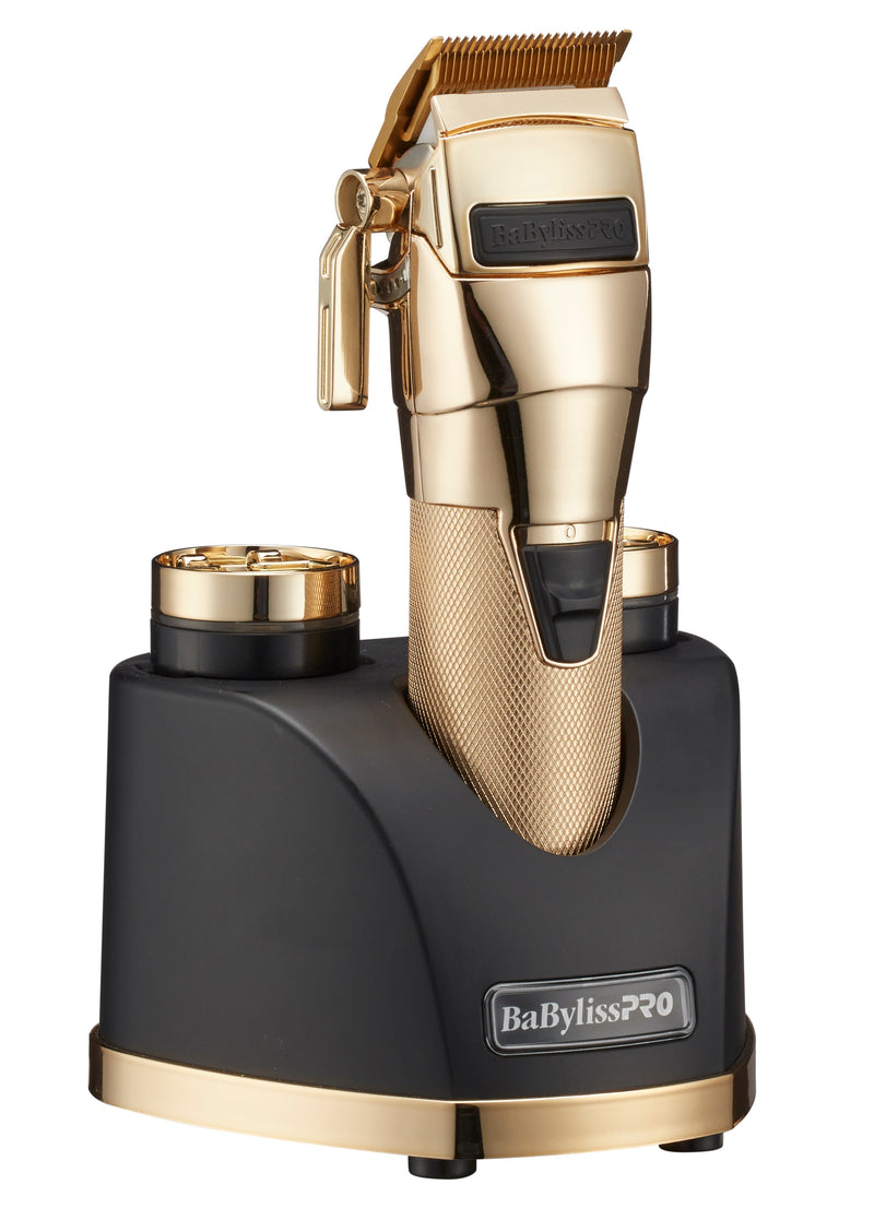 BaBylissPRO SnapFX Cordless Clipper w/ Snap In/Out Dual Lithium Battery + Base - Limited Edition Gold (FX890GI) [OPEN BOX]