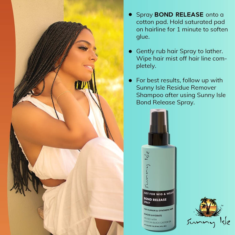 Sunny Isle Just for Wig, Weave, Braid & Extensions Bond Release Spray (118.29oz/4oz)