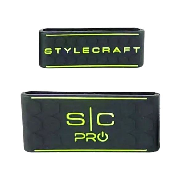 StyleCraft Clipper + Trimmer Grip Set (Black with Green Logo)