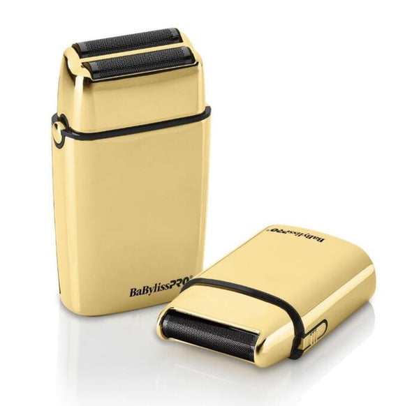 BaByliss PRO Gold FX Collection Metal Cordless Single & Double Foil Shaver Set (FXFSHOLPK2GB)