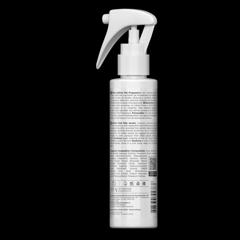 Felps Quiabo XBTX Post-Keratin Anti-Frizz Thermal Protector Spray (120ml/4.06oz)