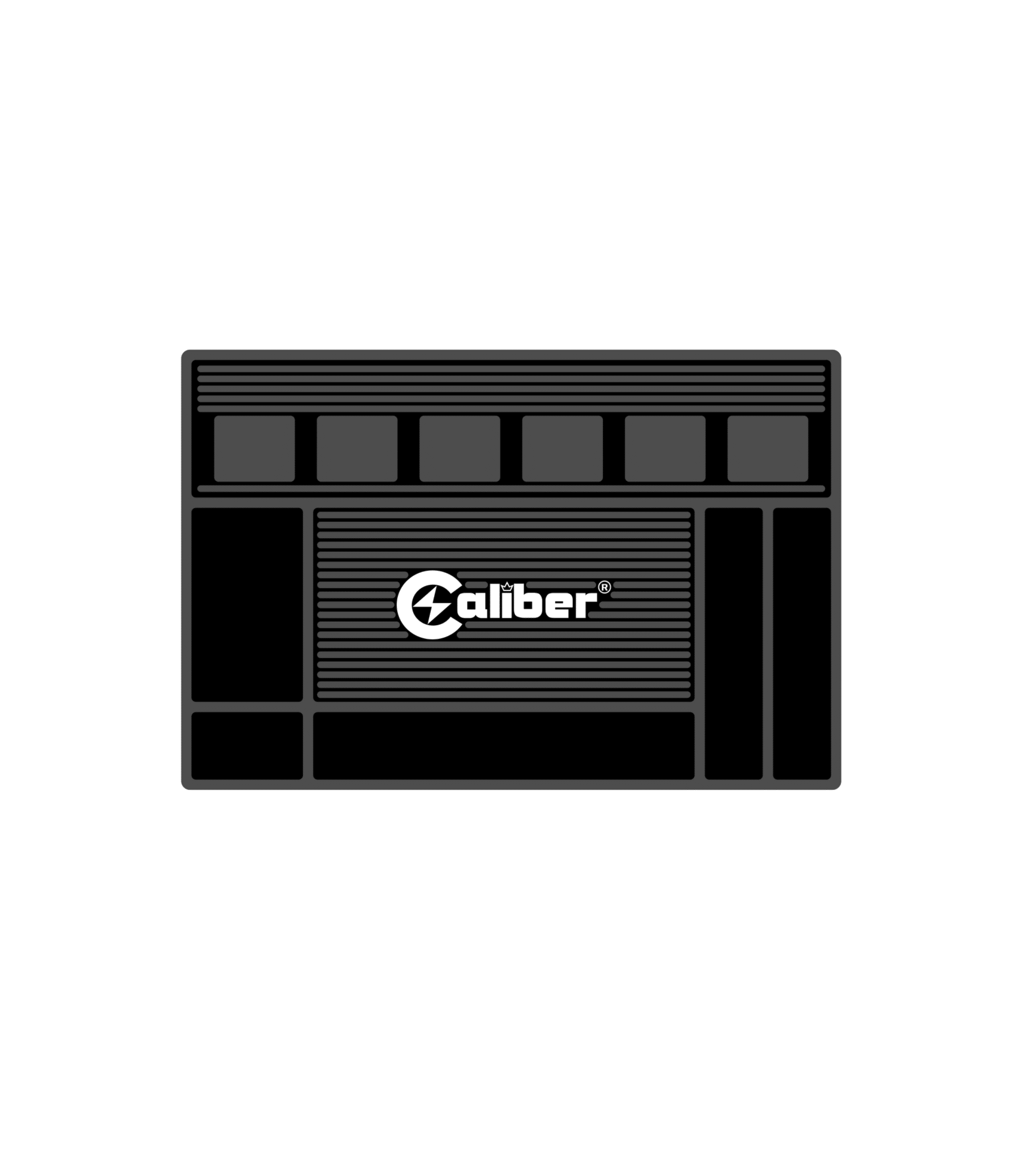 Caliber Magnetic Barber Station Mat w/ 6 Magnetic Spaces for Clippers