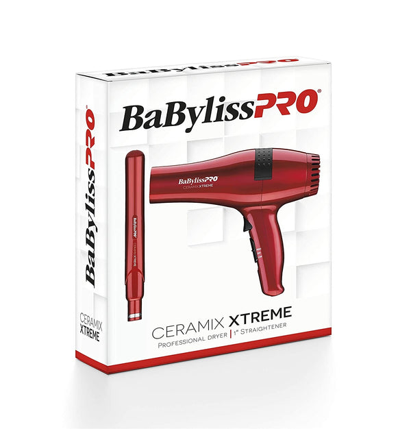 BaByliss PRO Ceramix Xtreme Flat Iron 1" & Hair Dryer Limited Edition Mega Value Set ($95 value)