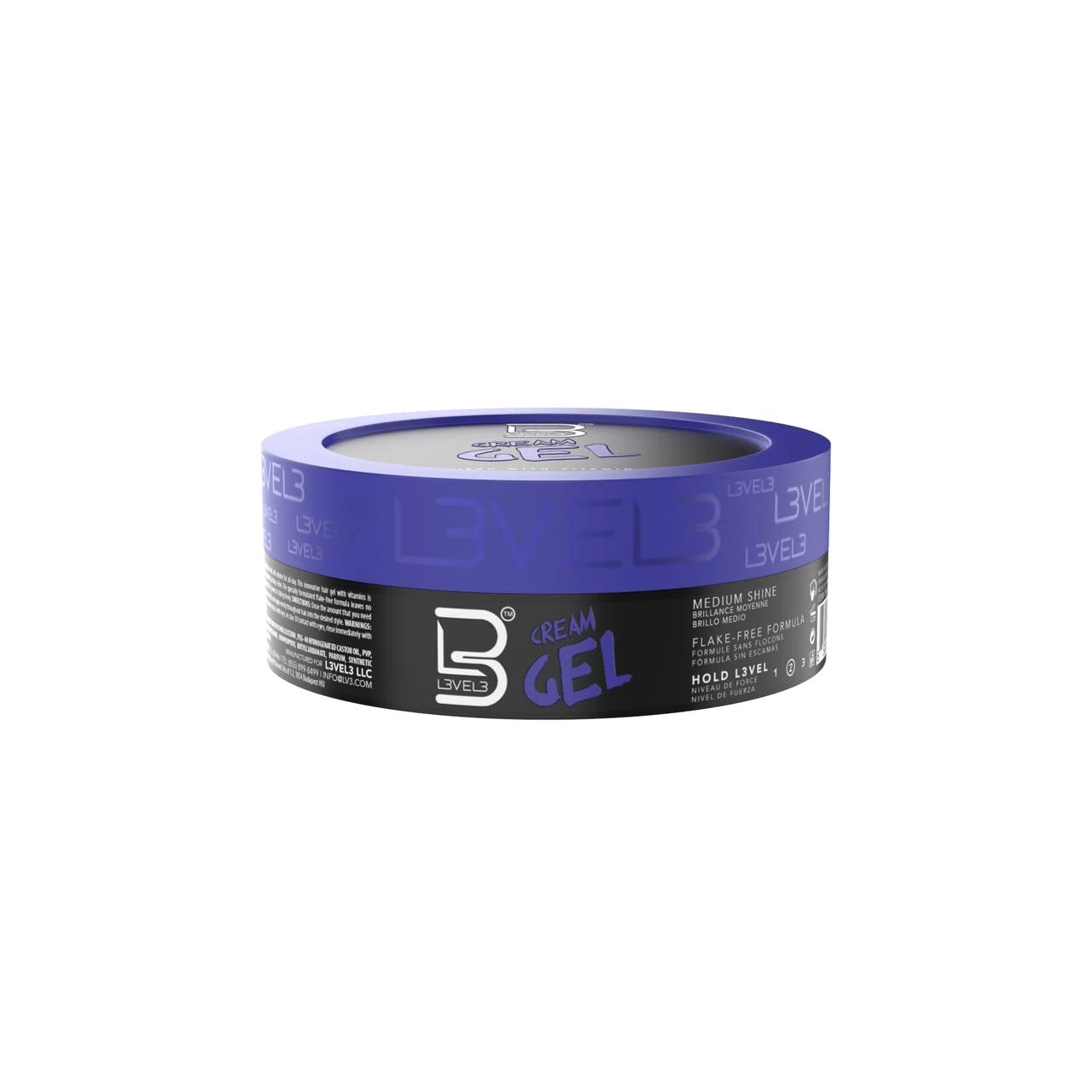 L3VEL3 Hair Styling Gel, Strong Hold & Shine