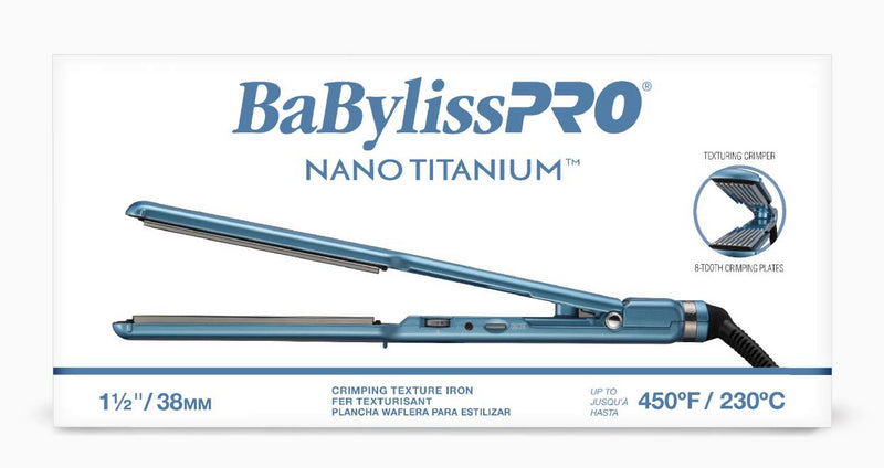 BaByliss PRO Nano Titanium Texturizing Crimping Iron (BNTCRS3073TUC)