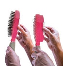 Qwik-Clean Easy Clean Detangling Hair Brush w/ Retractable Bristles