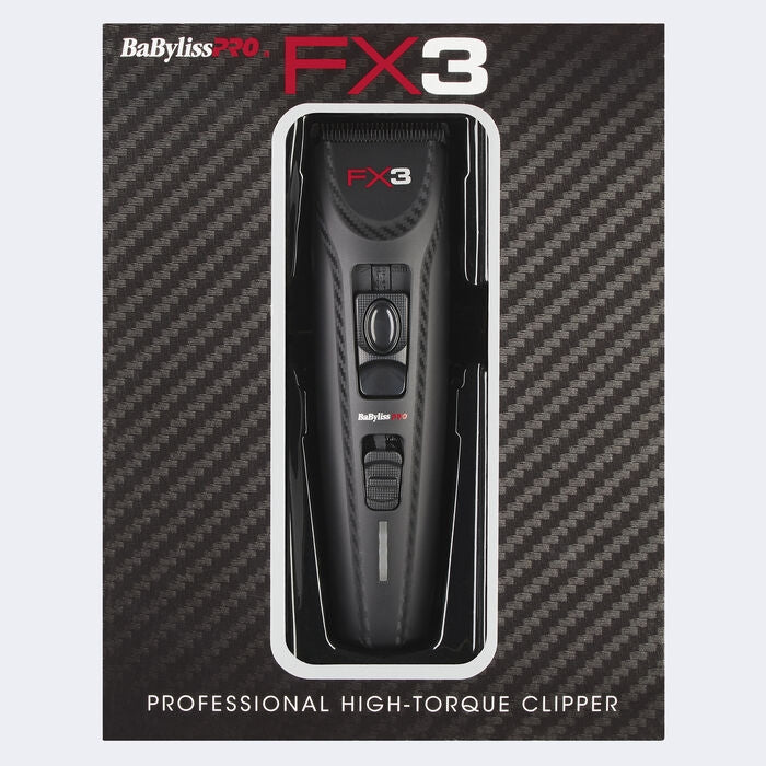 BaByliss PRO FX3 Matte Black Professional High Torque Cordless Clipper (FXX3CB) [PRE-ORDER]