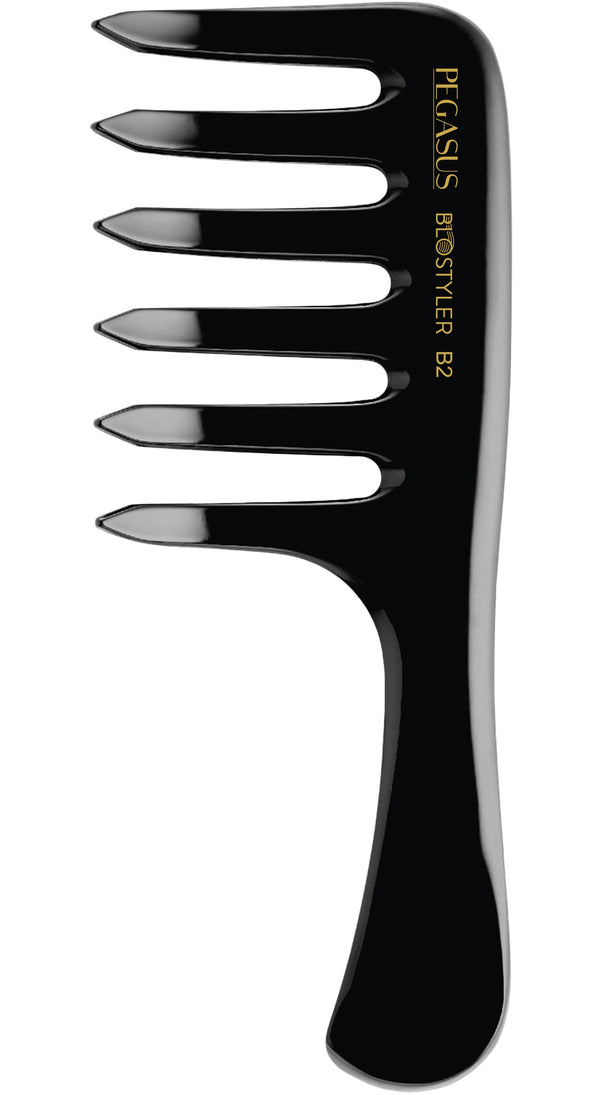 Pegasus Hard Rubber Comb (B2) Medium Blo Styler with Curved Teeth
