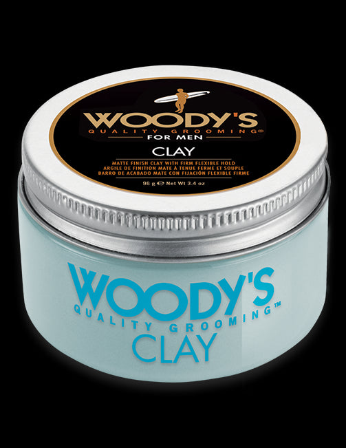 Woody's Matte Finish Clay Pomade for Men with Firm Flexible Hold (3.4oz/96g)