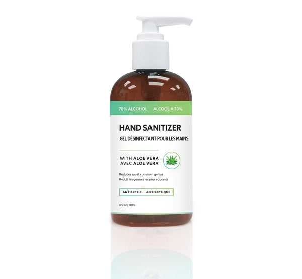 Antiseptic 70% Alcohol Hand Sanitizer Gel with Aloe Vera (8oz/237ml) - LIMIT 5 PER ORDER