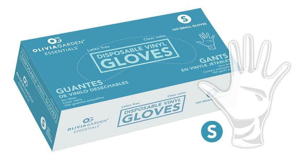 Olivia Garden Essentials Clear Vinyl Disposable Gloves (100 count)