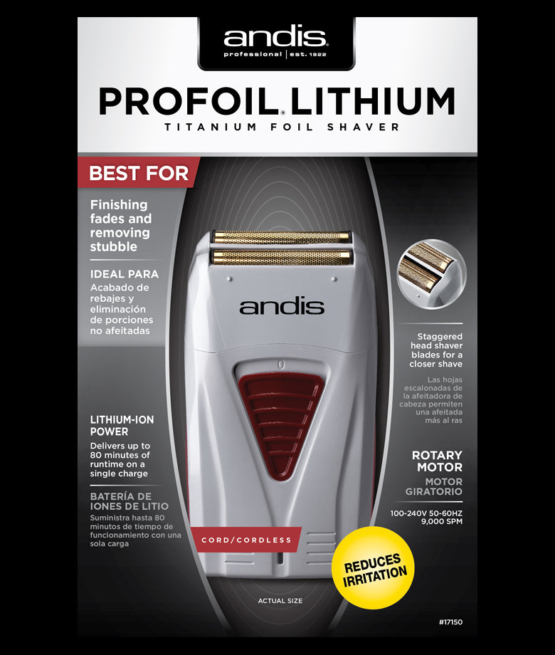 Andis ProFoil Lithium Titanium Foil Shaver - Grey