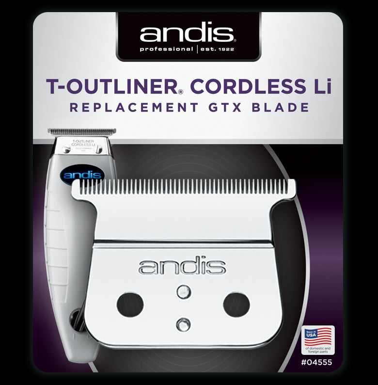 Andis Cordless T-Outliner Li Carbon Steel Deep Tooth GTX Blade (04555)