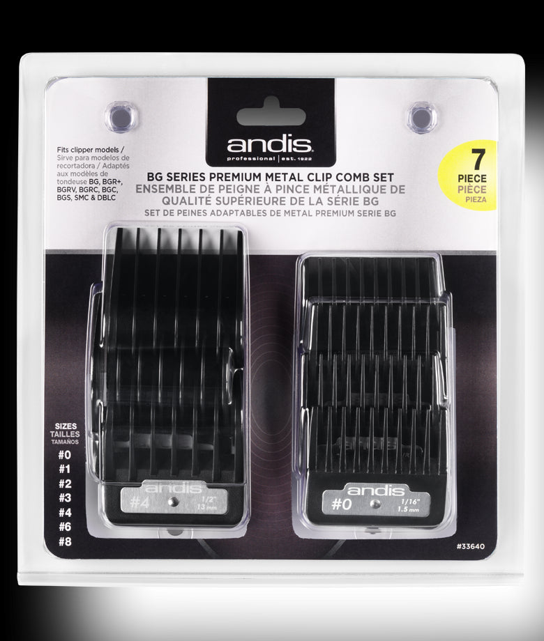 Andis BG Series Premium Metal Clip Comb Set (33640)