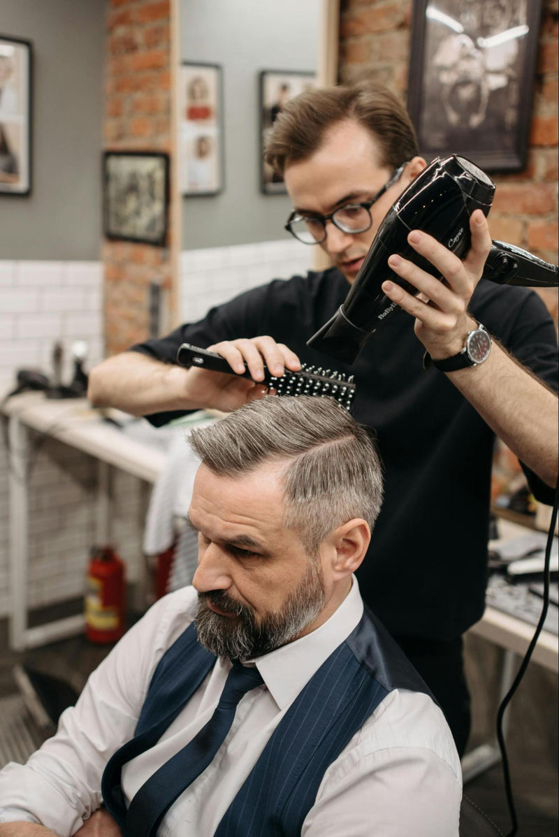 Man Getting Hair Done