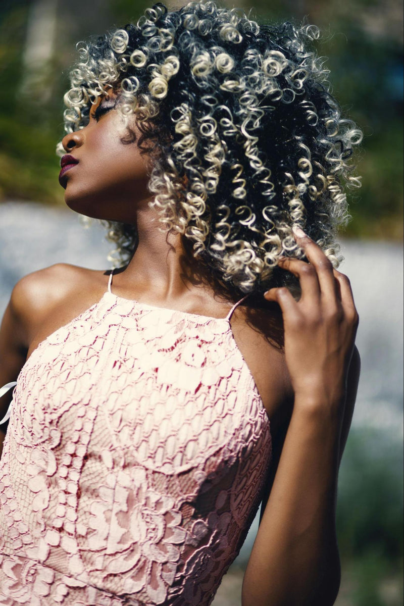 Woman with Curly Hair