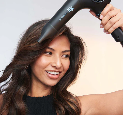 Woman Blow Drying with Bio Iconic Hair Dryer