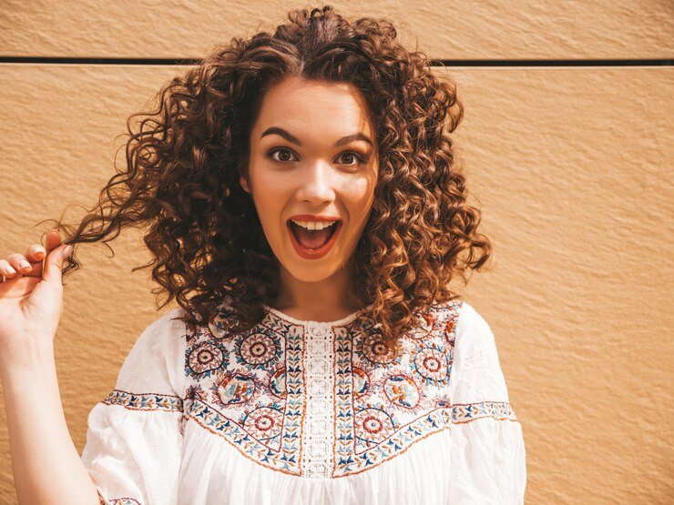 Girl with Curly Hair