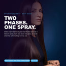 Morfose Moist Boost leave-in conditioner ad featuring a model with long, straight hair.