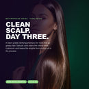 Morfose Pure Detox shampoo promotion featuring a model with long, straight brown hair.