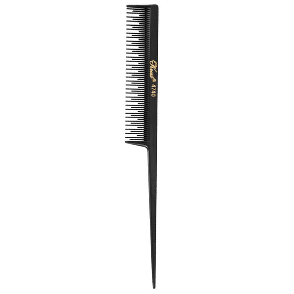 Krest 8" Rattail Teasing Comb - Black (No. 4740)