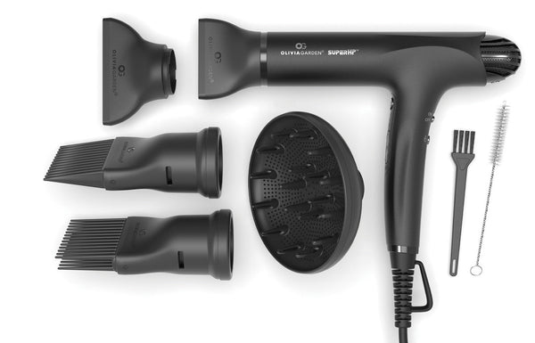 Olivia Garden SuperHP High Performance Professional Hair Dryer - Black [OPEN BOX]