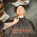 Supreme Trimmer Plain Logo Hair Cutting Barber Cape w/ Hook Clip