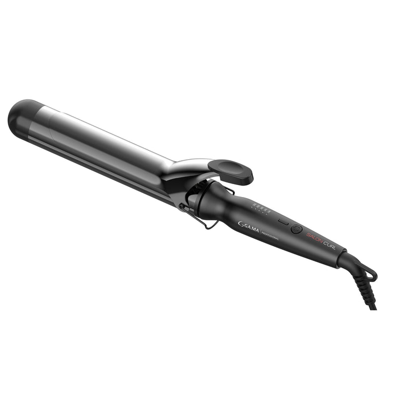 GAMA Italy Salon Curl Silk Chrome Titanium Curling Iron