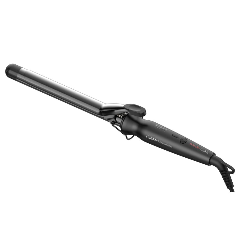 GAMA Italy Salon Curl Silk Chrome Titanium Curling Iron